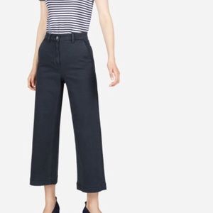 Everlane navy wide leg pants. Size 6.